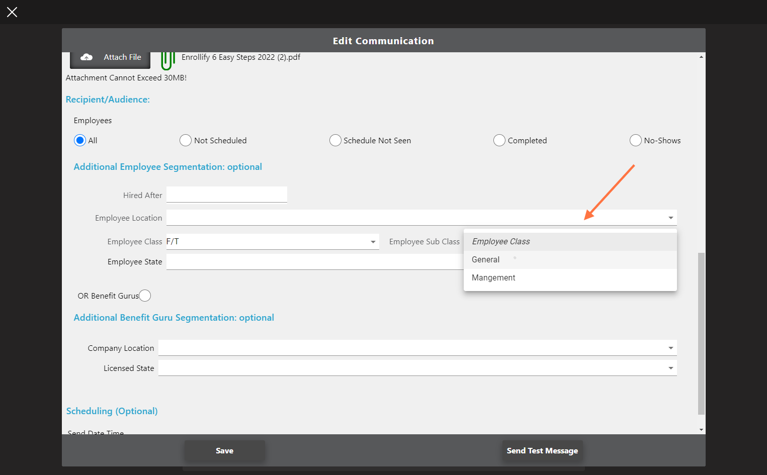 Follow the same steps to select the appropriate Employee Sub Class(es).