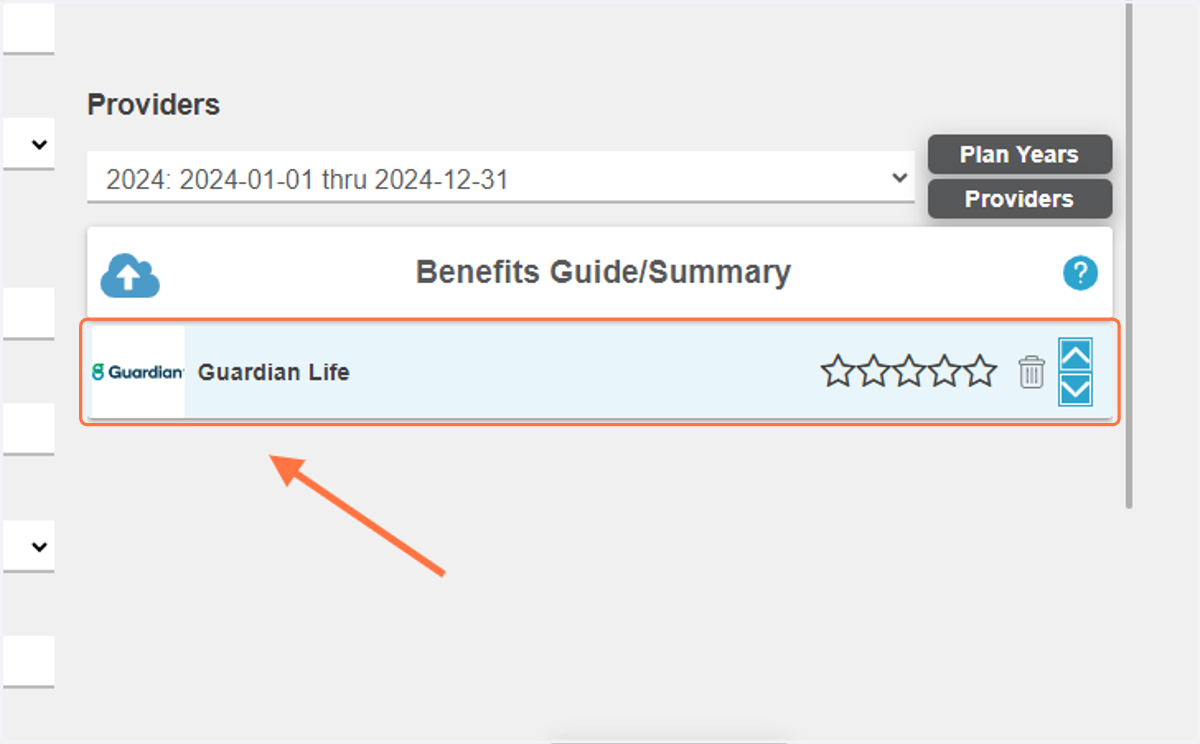 To segment a product by Class and/or Sub Class, first click into the Provider.