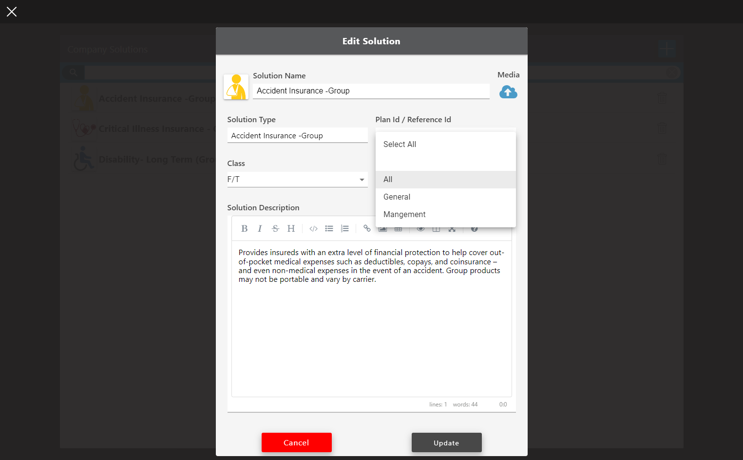 Segmentation can be selected for both the Class and the Sub Class.