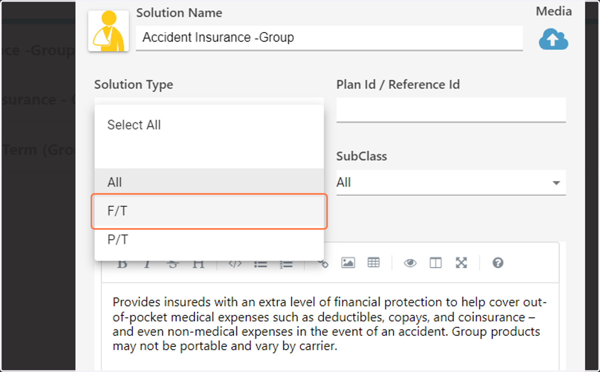 Within the product information, select the Class(es) and Sub Class(es) that this product should be visible to. Any Class or Sub Class of employee not selected will not be able to view this product.