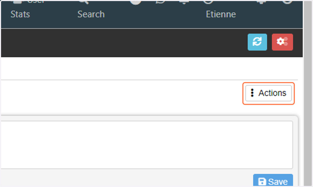 Click on Actions