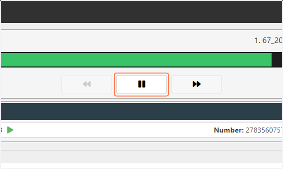 You can pause the recording by clicking on the Pause button
