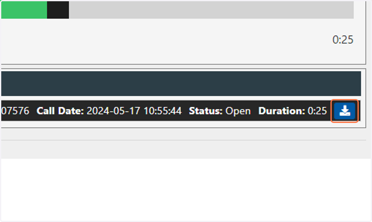 You can download the recording to your local storage by clicking on the blue Download button