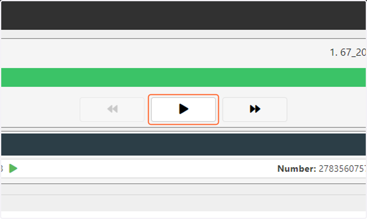 Click on the Play button to start listening to the recording