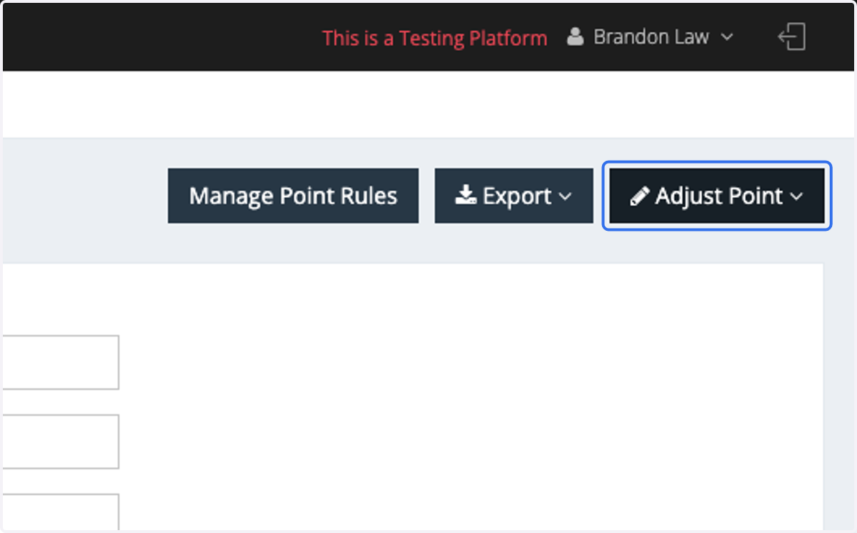 Click on Adjust Point