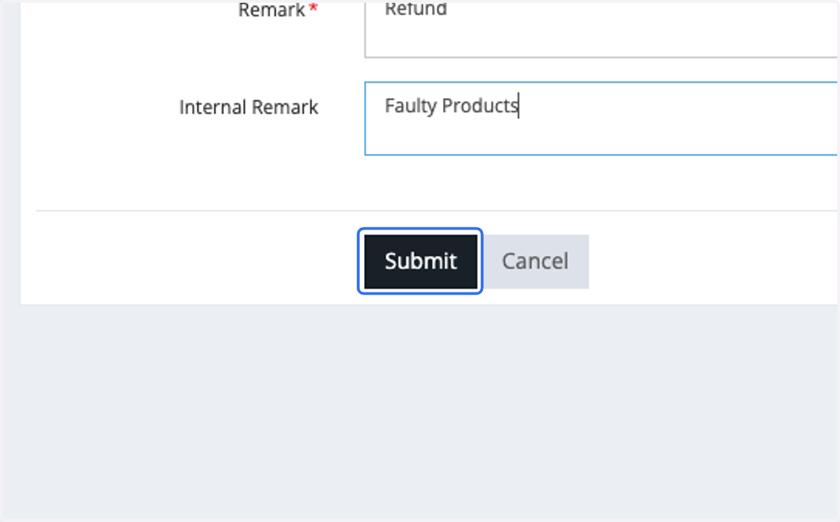 Click on Submit