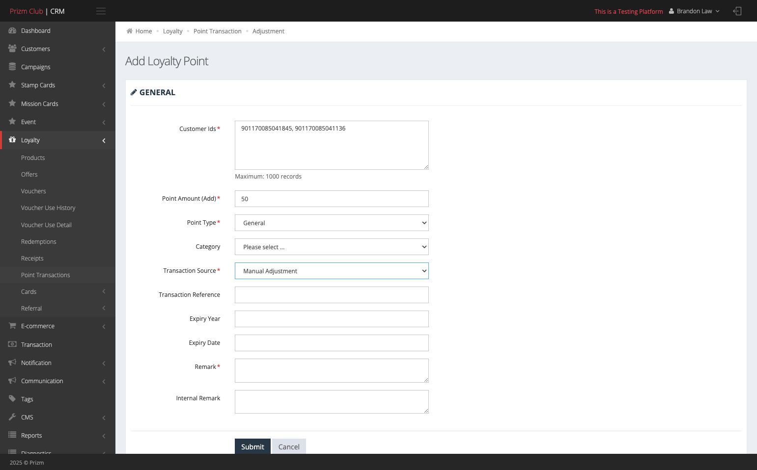 Select Transaction Source