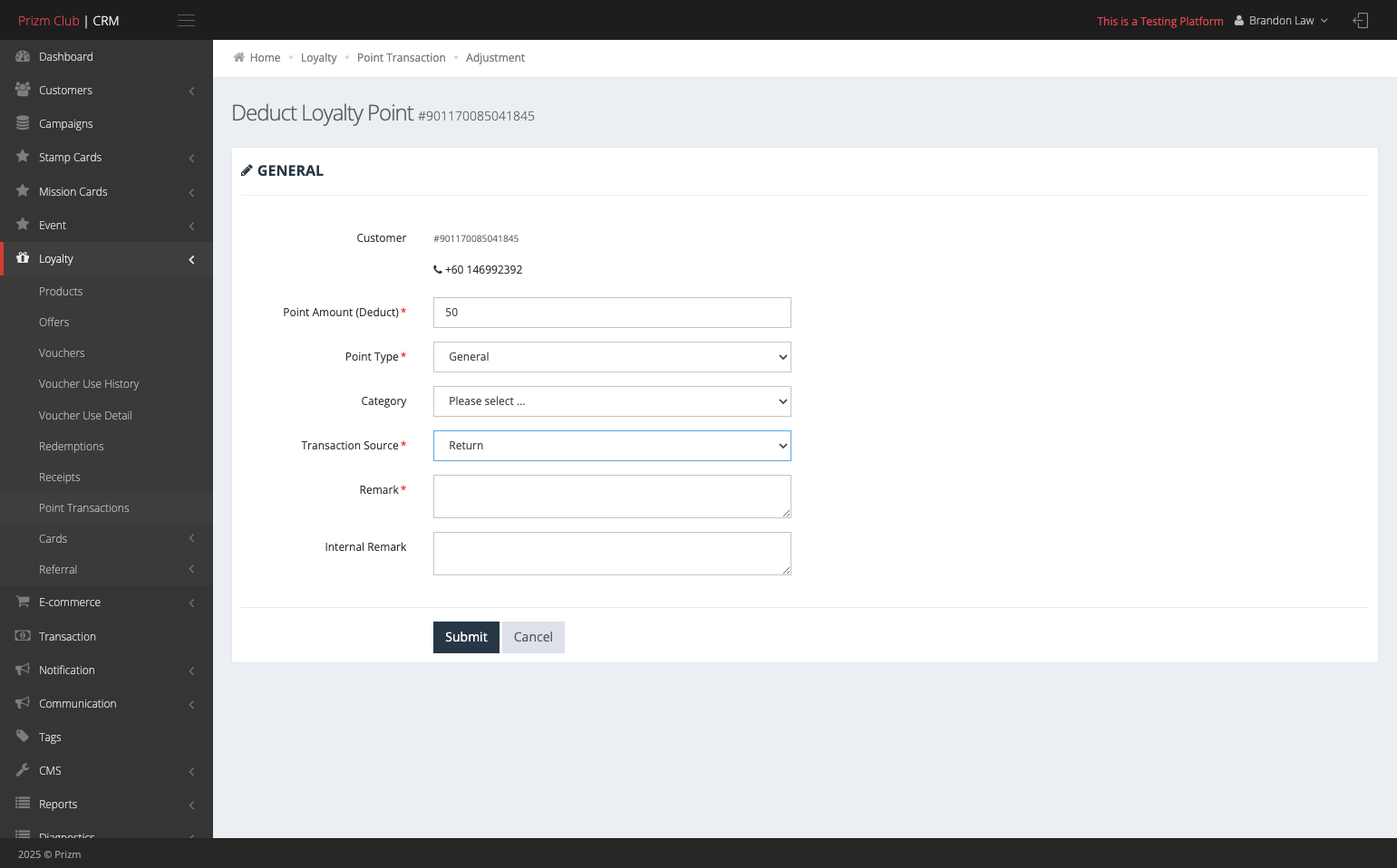 Select Return
