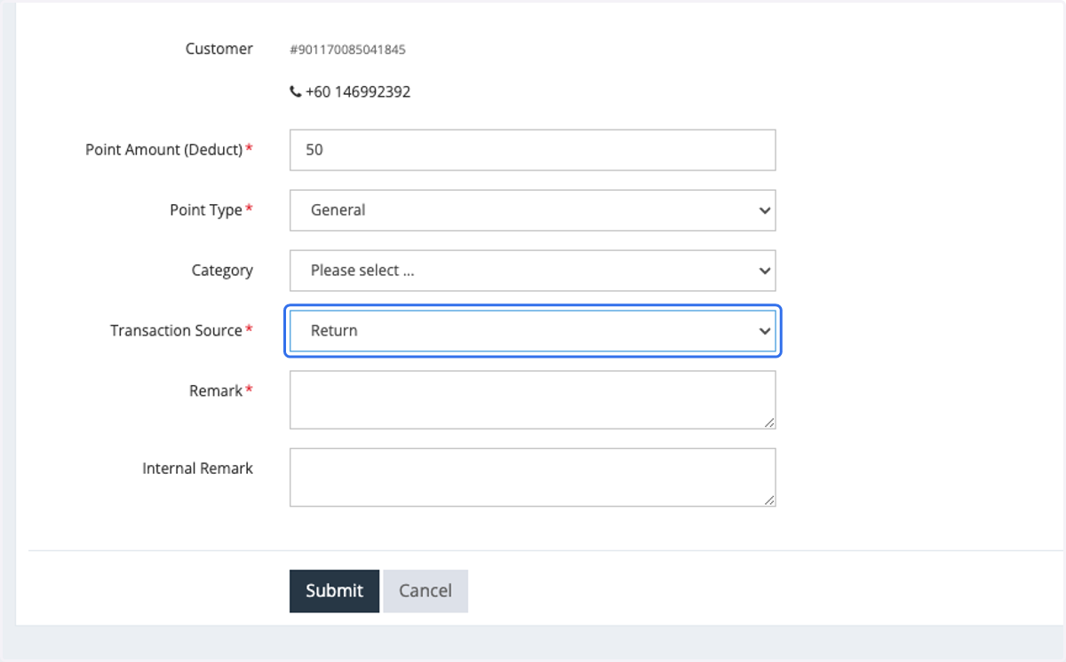 Select Return