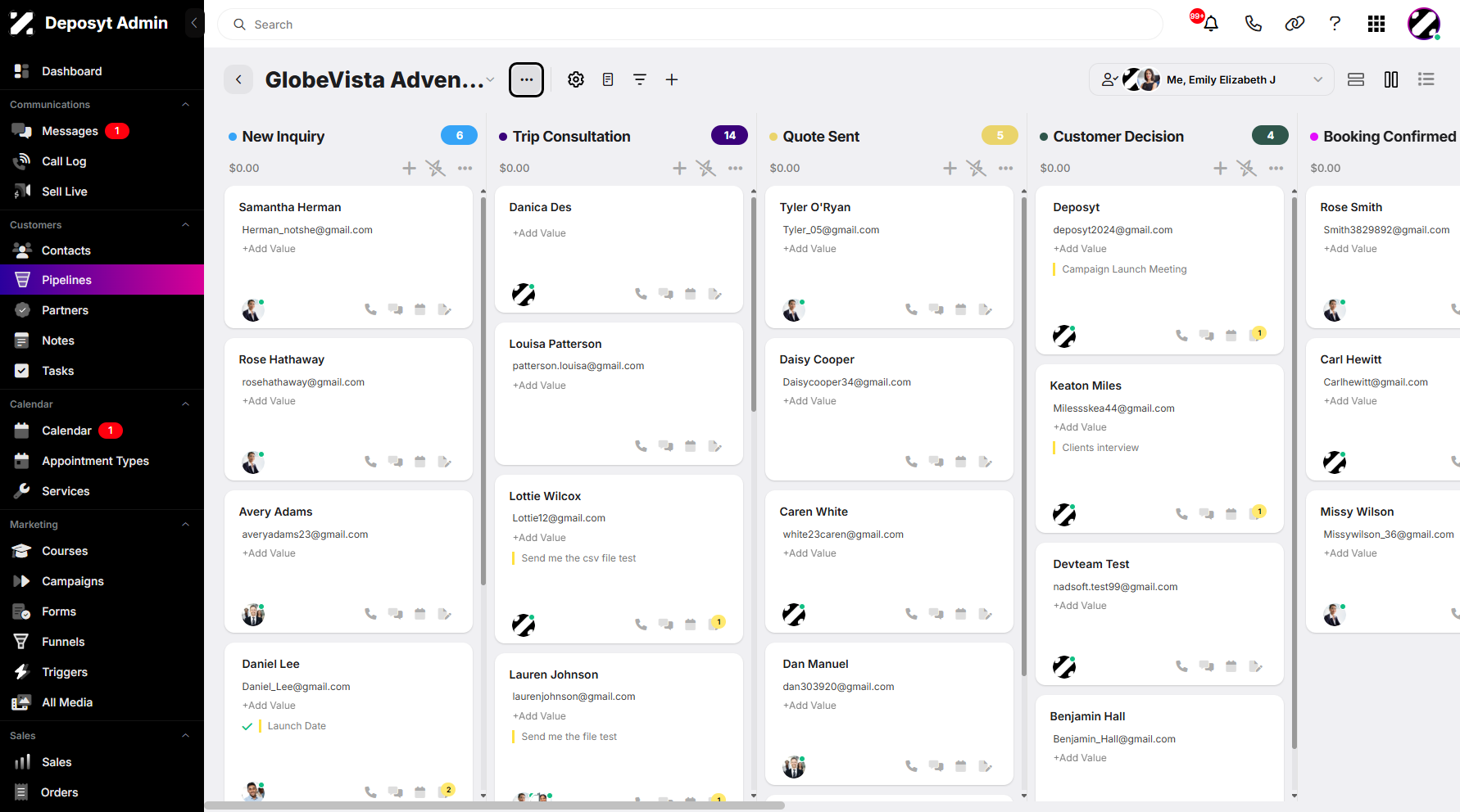Step 5: Click on the Pipeline's three-dot menu to proceed.