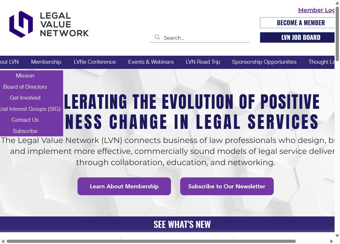 Click on Special Interest Groups (SIG) under the About LVN menu tab