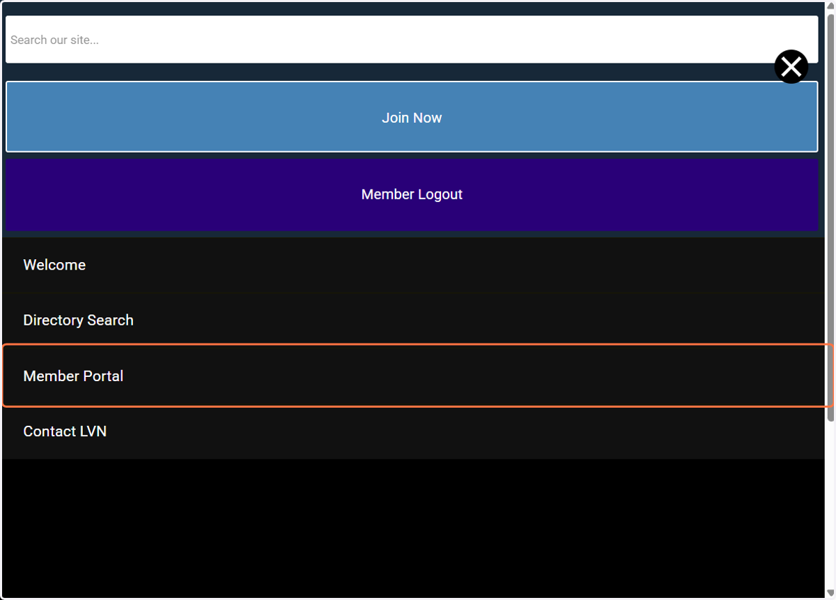 Click on Member Portal