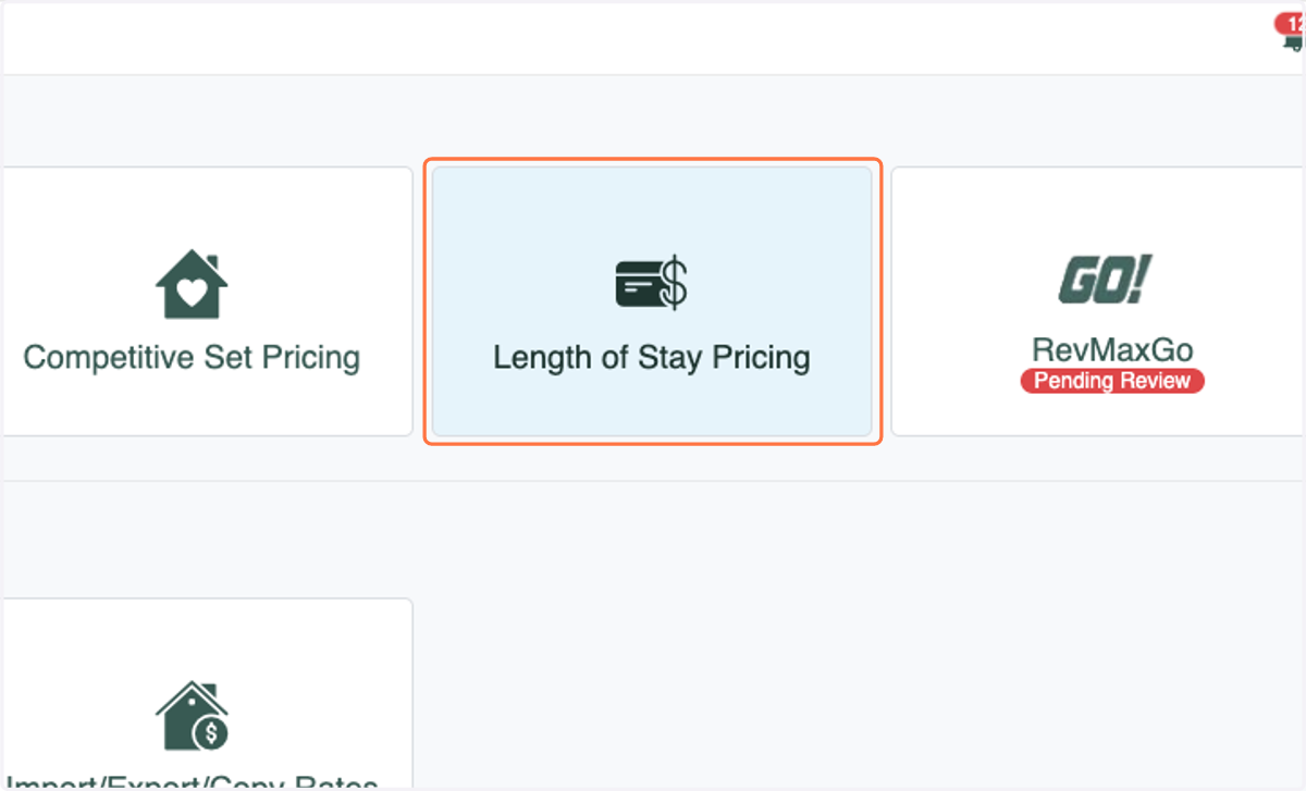 Click on Length of Stay Pricing from the Dynamic Pricing Rules page