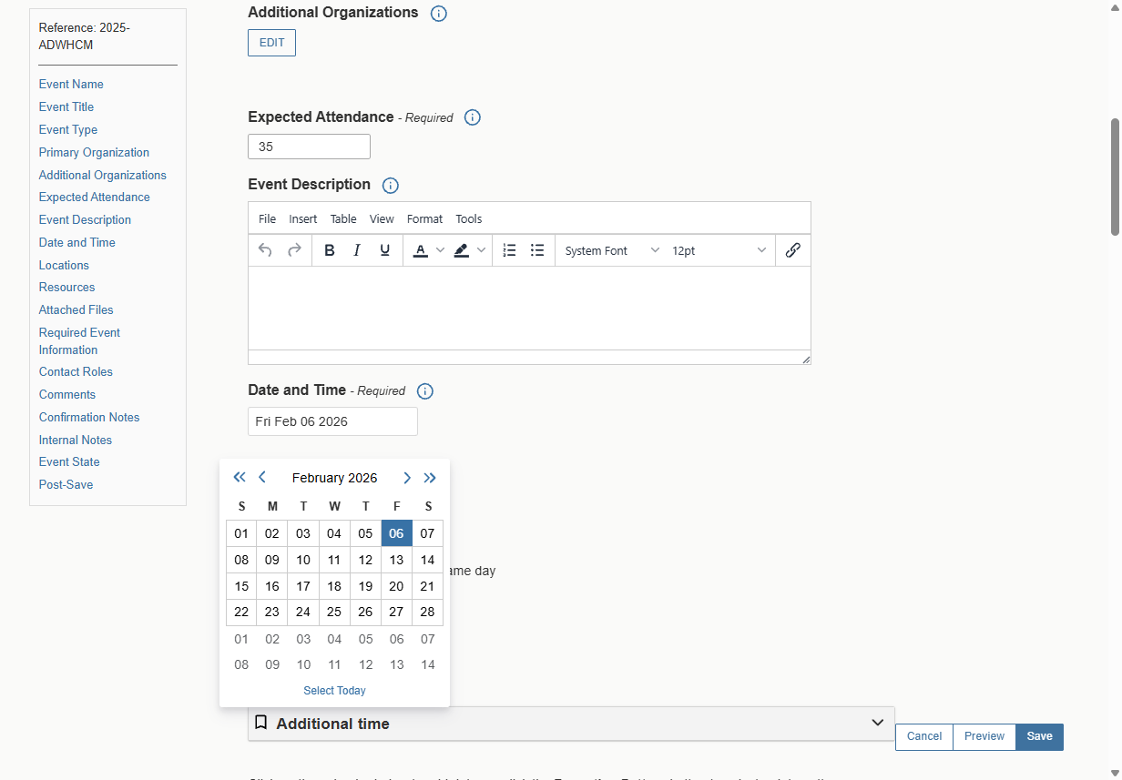 Review Date and Time(View from when you click on the date)