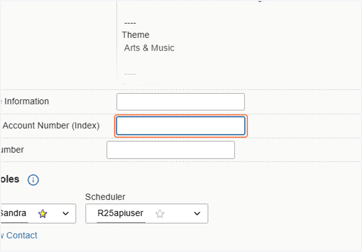 Adding Lehigh Account Number (Index)