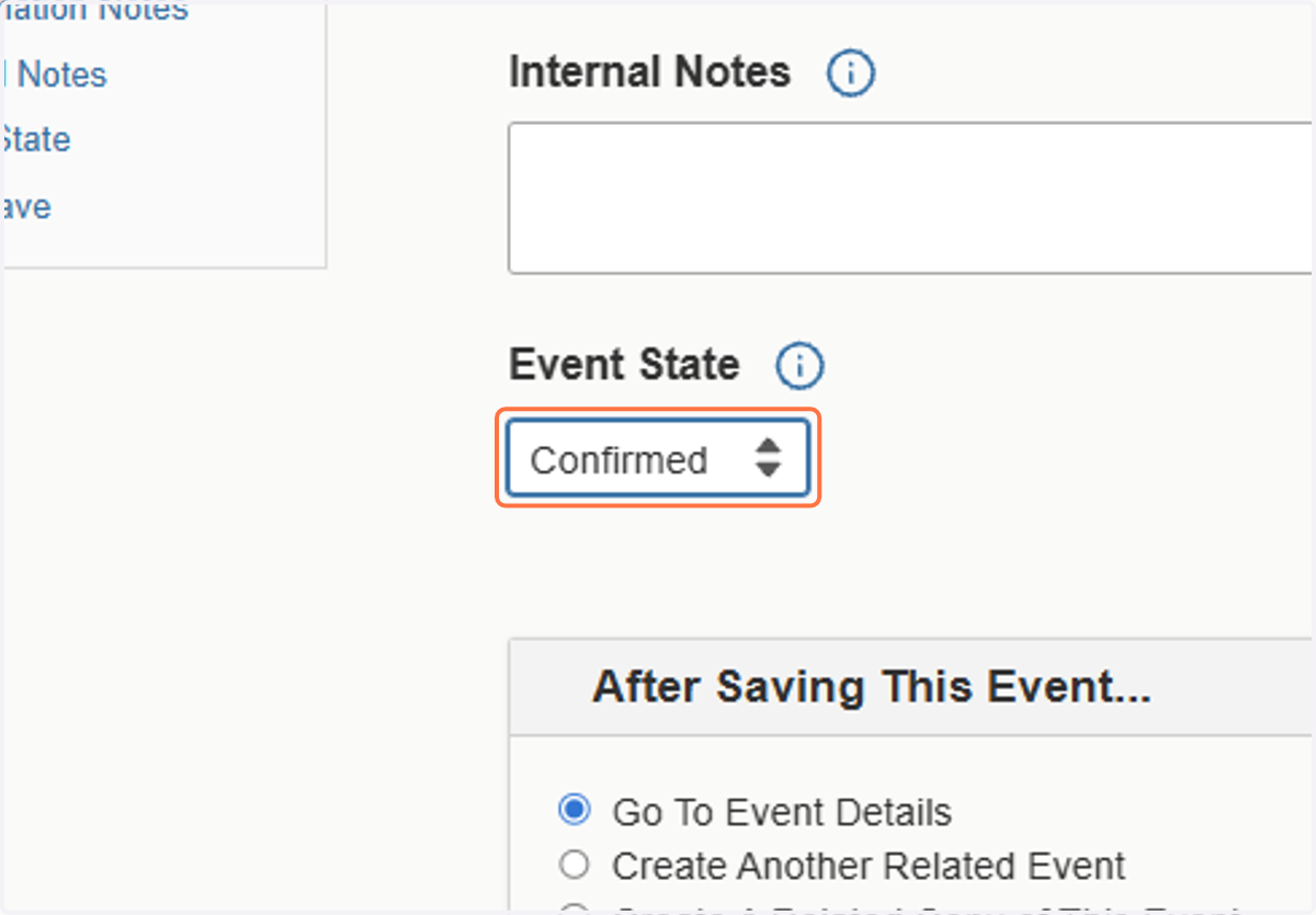 Confirm Event