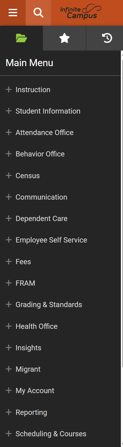 From your Landing Page, click on search.