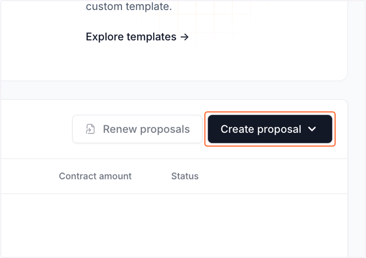 Click on 'Create proposal'