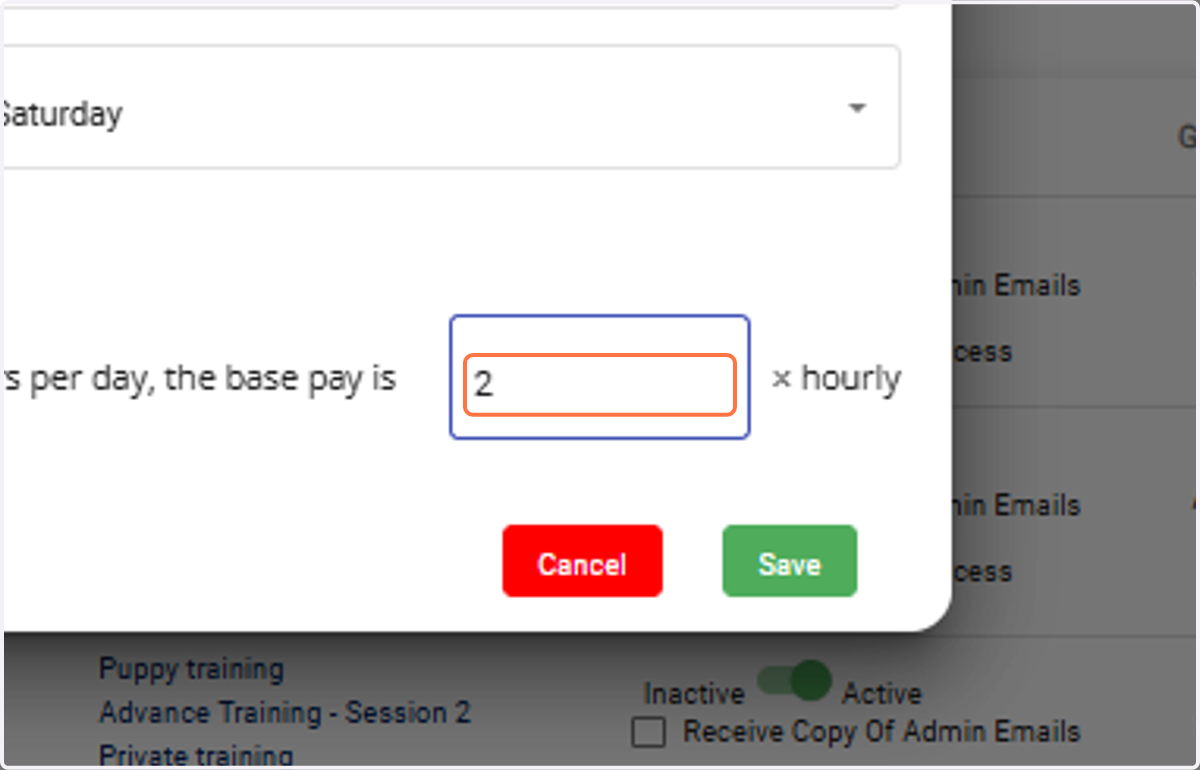 Enter the base pay to calculate per hour.