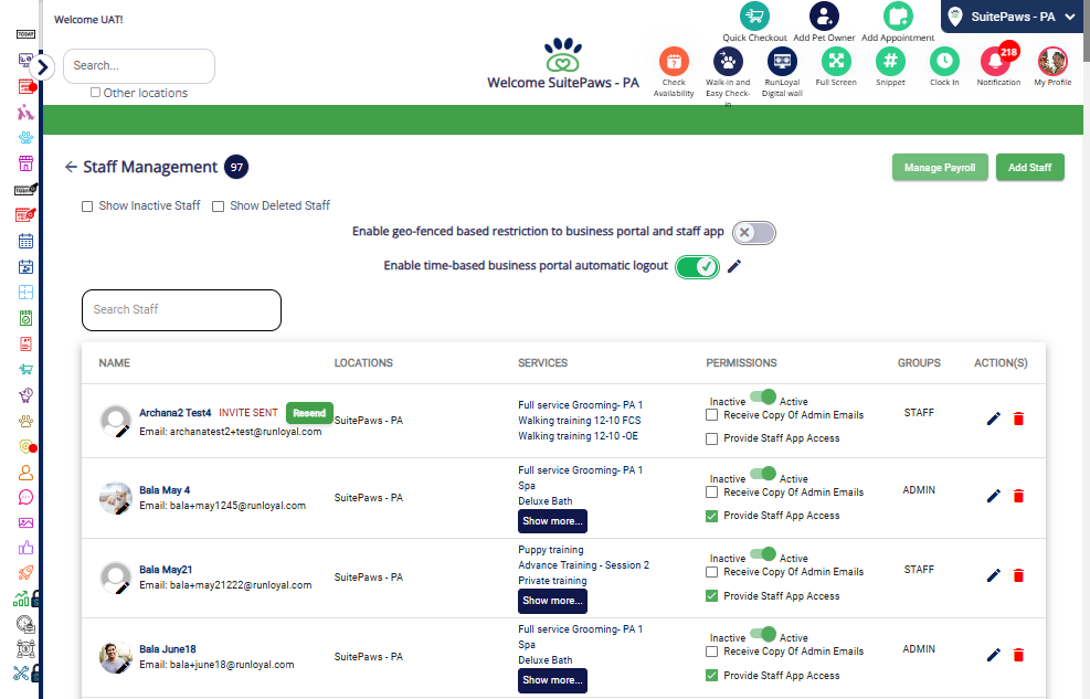 Click on "Manage Payroll"