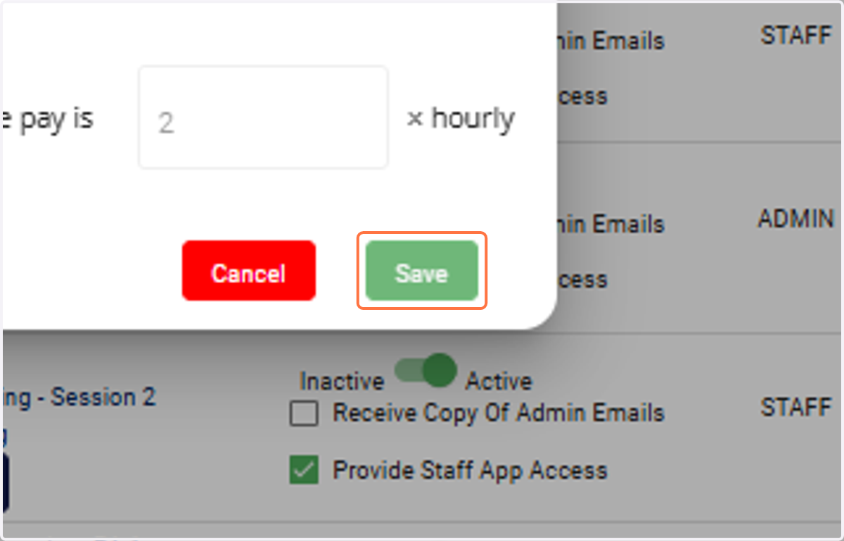 Click on "Save"