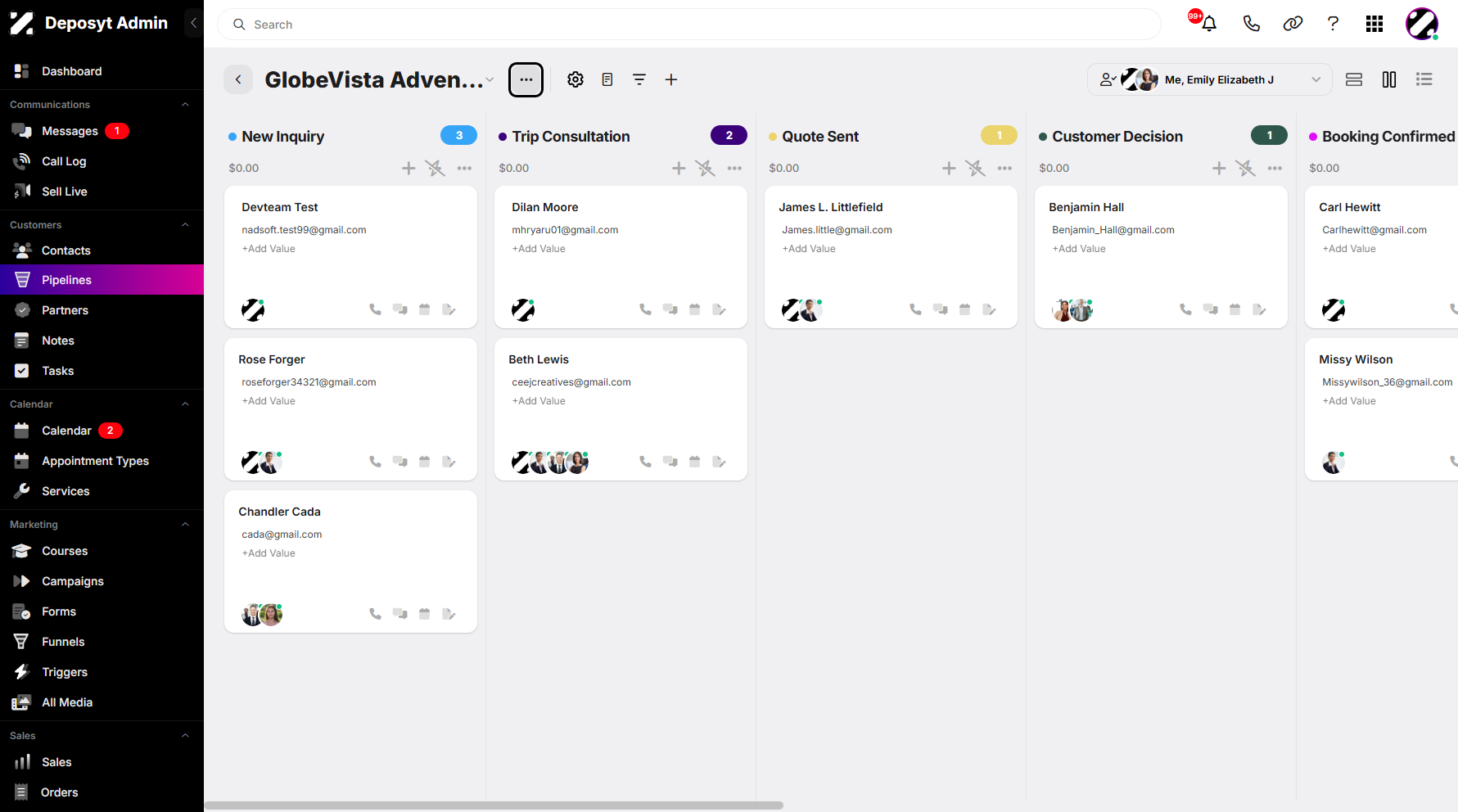 Step 2: The first method is through the pipeline’s three-dot menu. Click on it to view the available options.