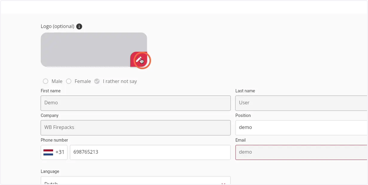 Click on the 'Pen' icon to open a file browser and select an image