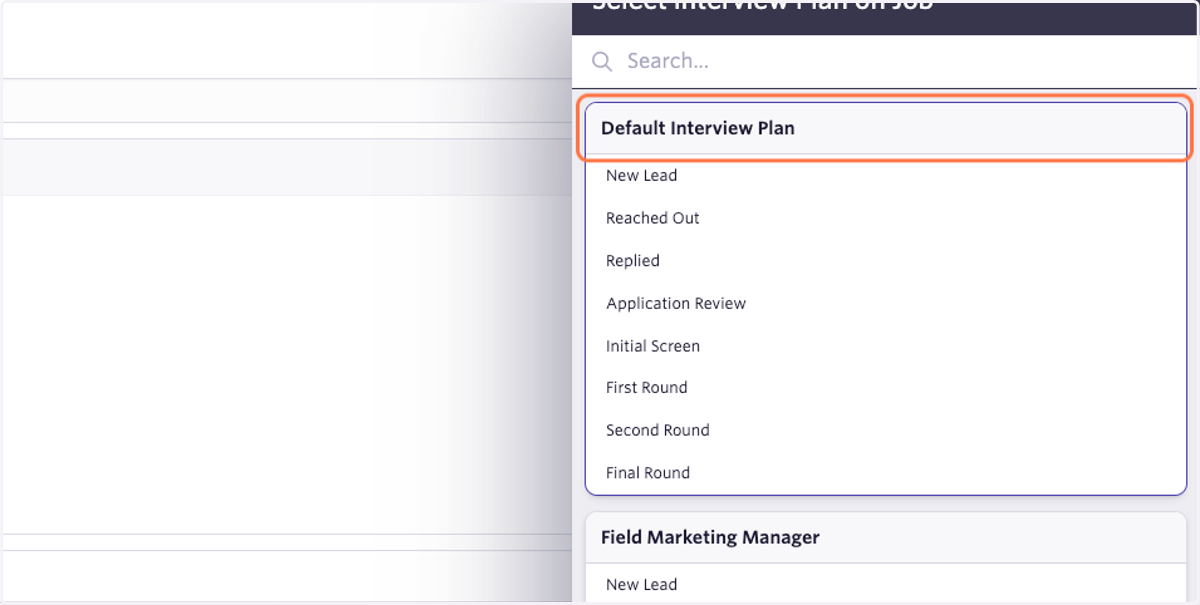 Choose an Interview plan and click on it.