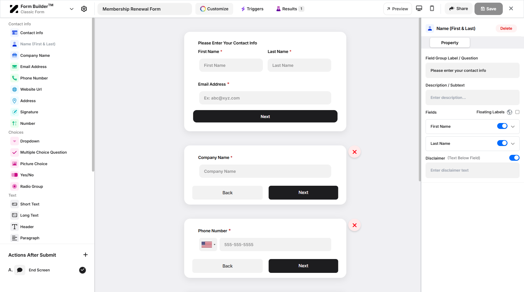 Step 5: Click the Customize button to proceed.