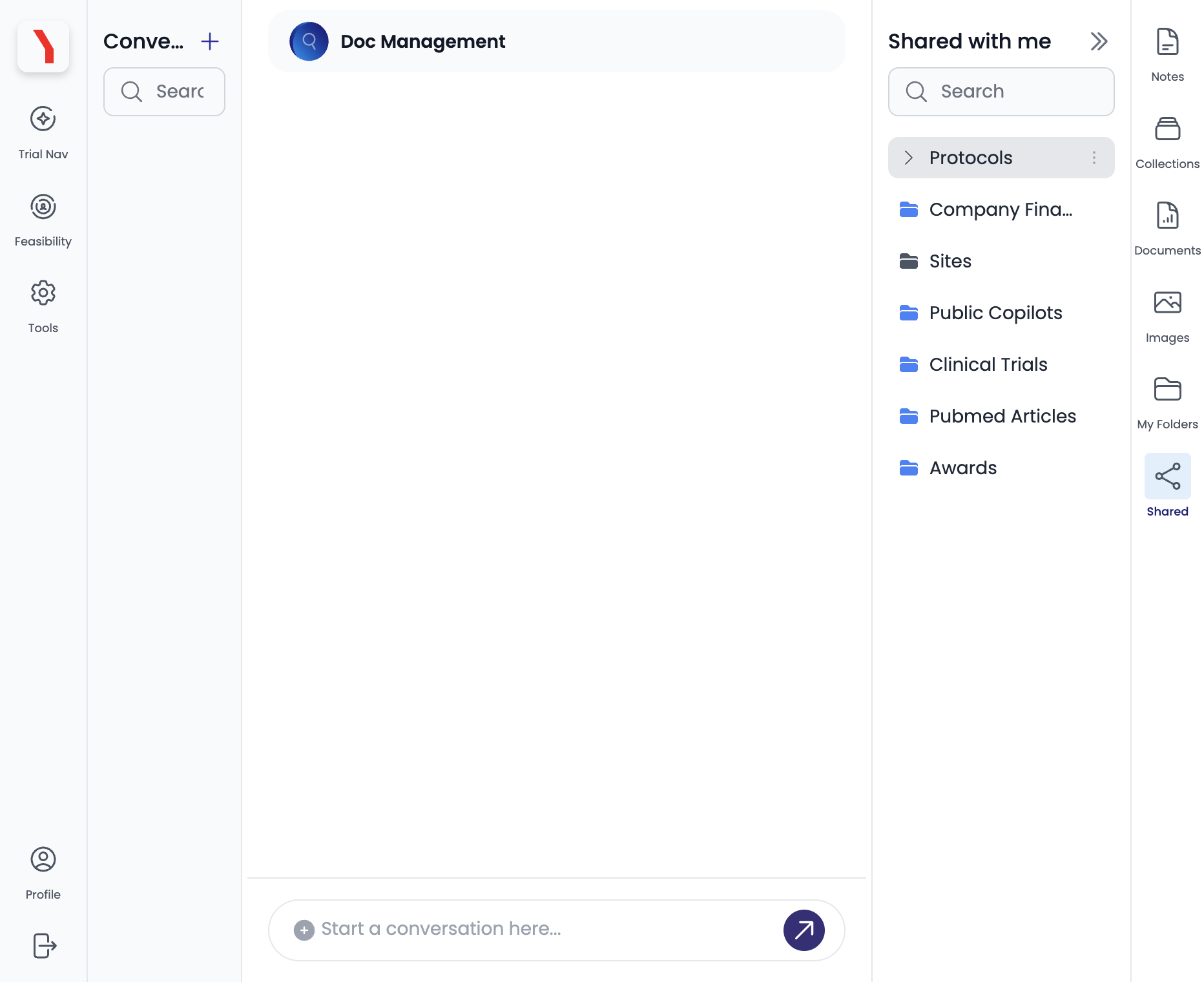Click on Protocols to open up the folder of protocols for Trial Navigator