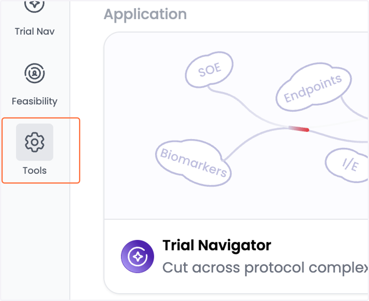 From the Ryght homepage, Click on Tools