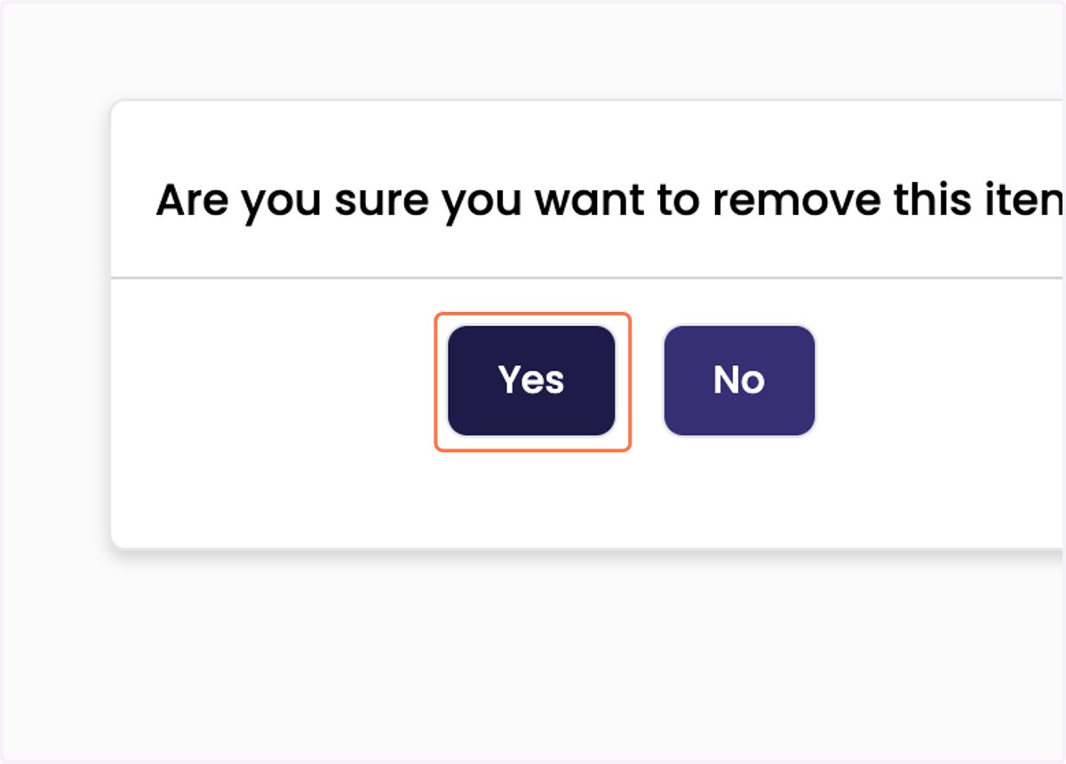 Click on Yes