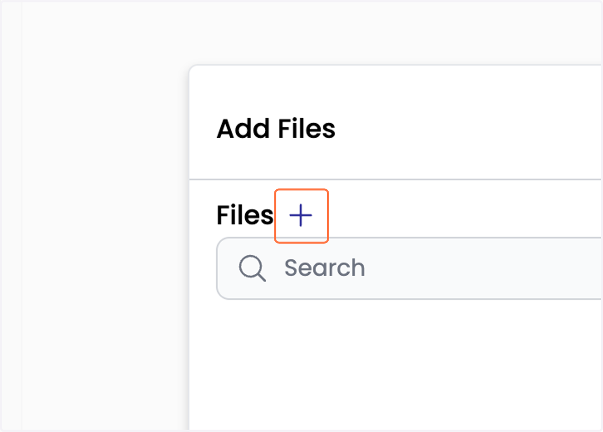 Click on the plus next to the files header