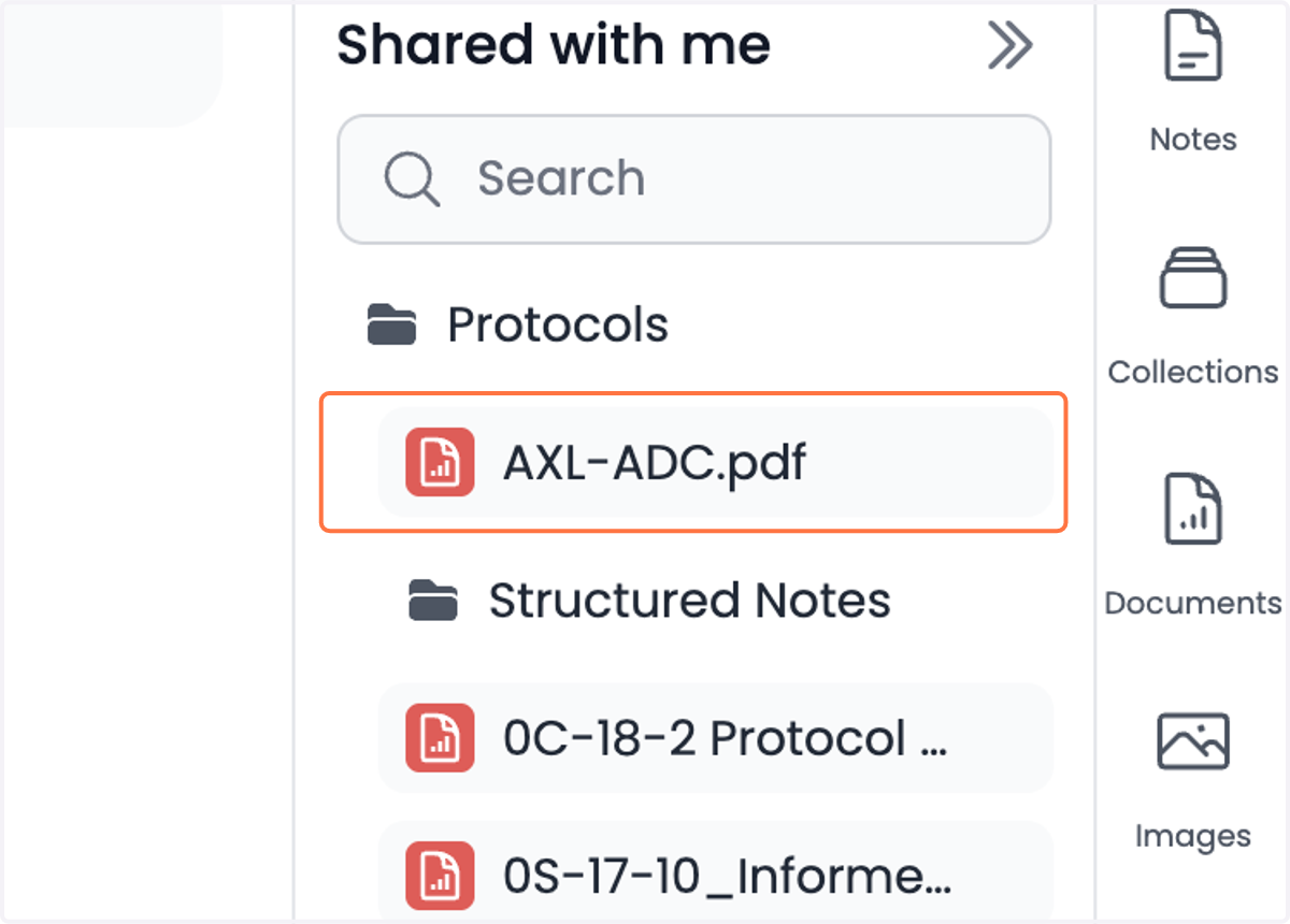 You should see the file listed under the Protocols folder