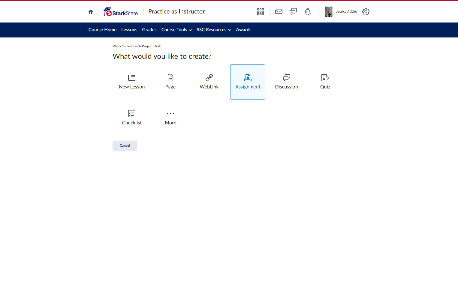 Click on Assignment