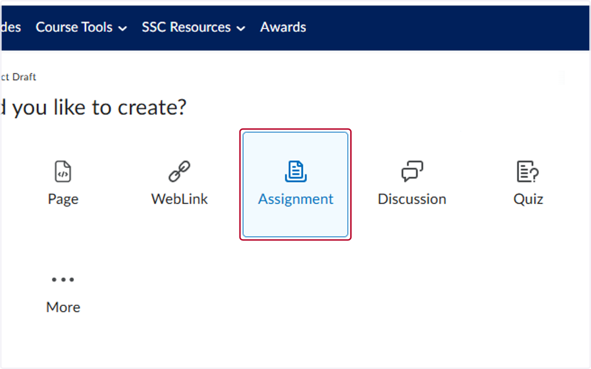 Click on Assignment