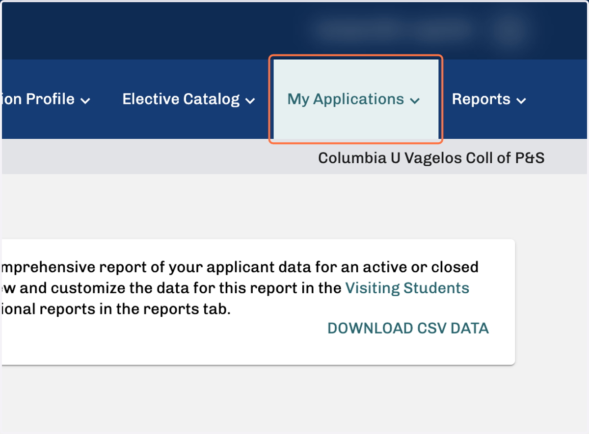 Click on My Applications