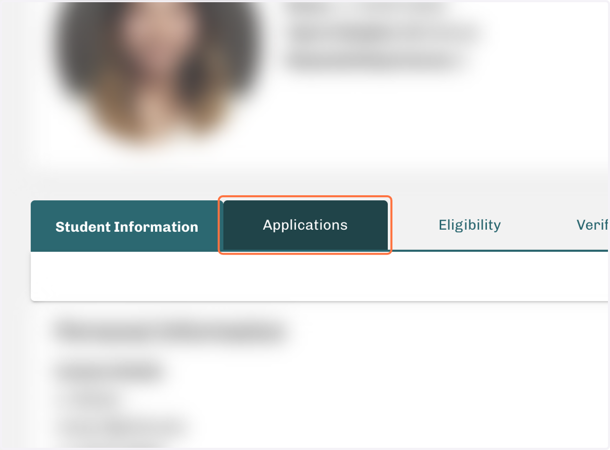 Click on Applications tab