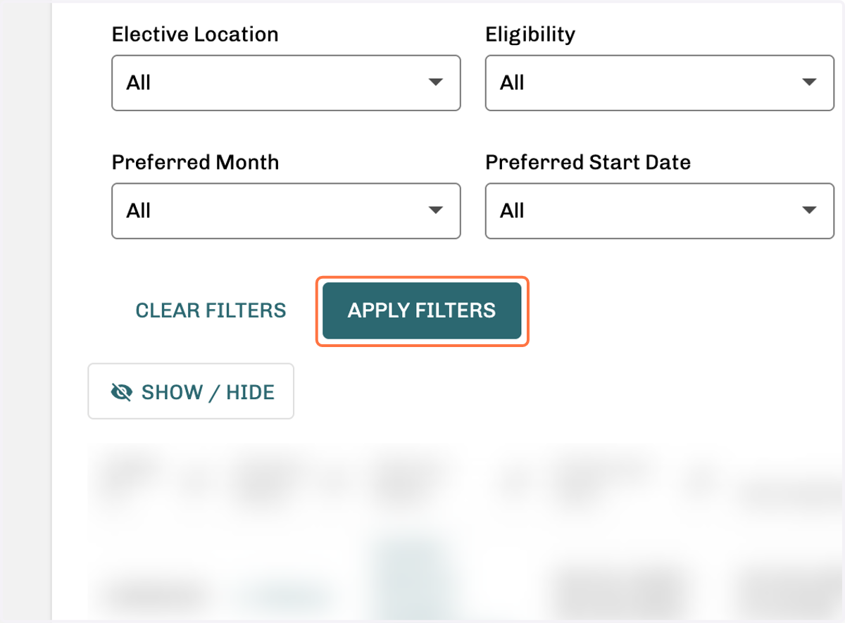 Click on APPLY FILTERS