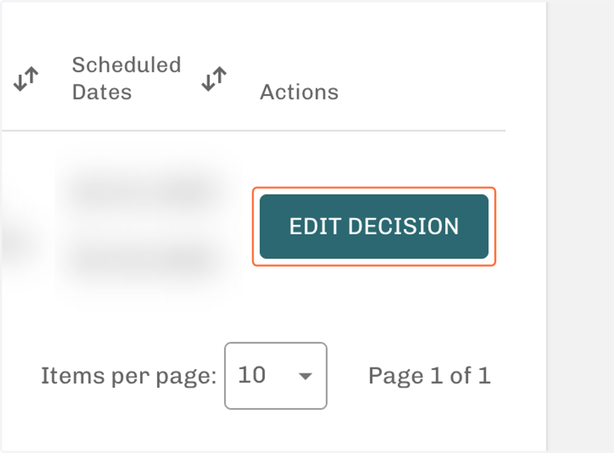 Click on EDIT DECISION