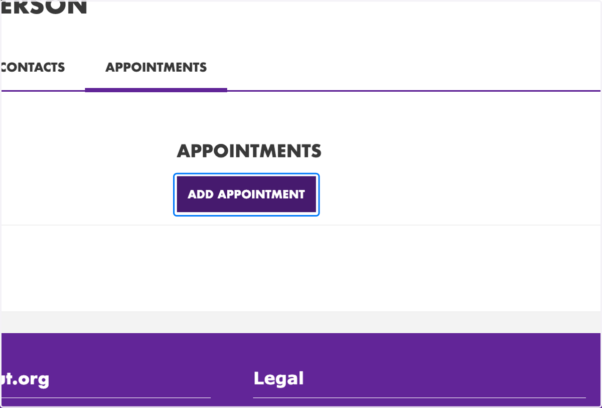 Click on "Add Appointment"