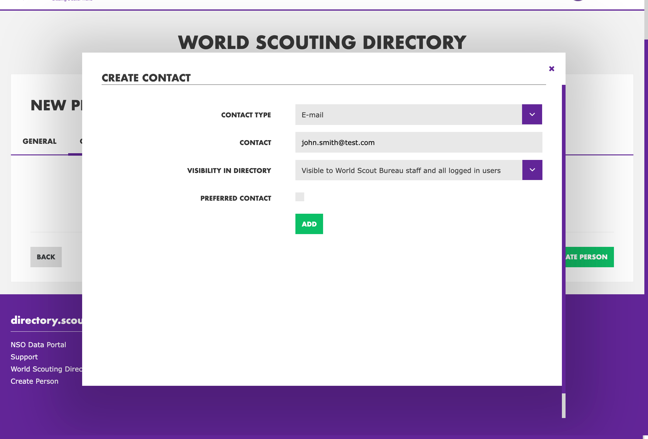 Select "Preferred Contact" as needed