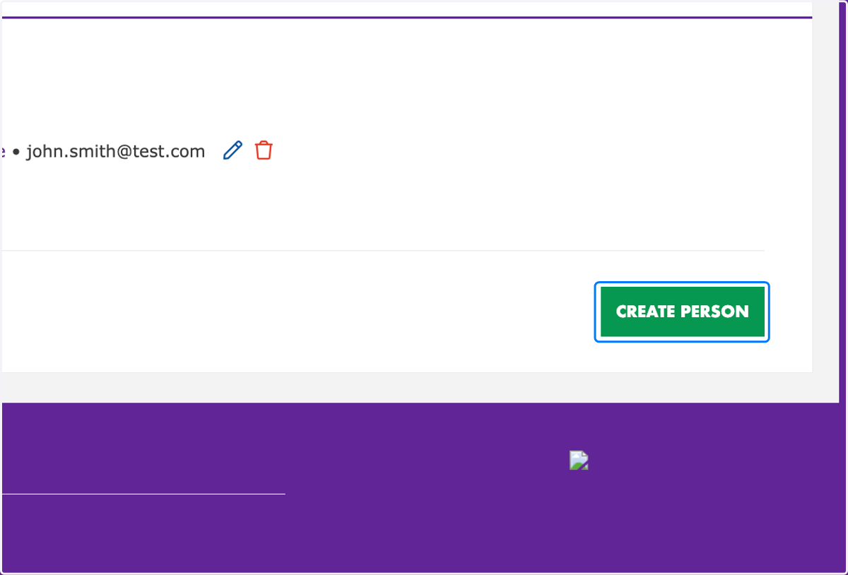 Click on "Create Person"