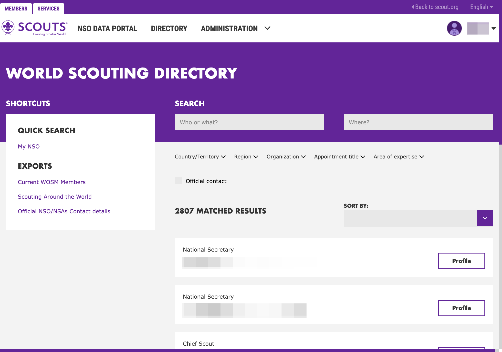 Conduct a search for the person