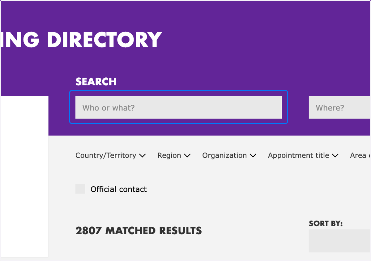 Conduct a search for the person