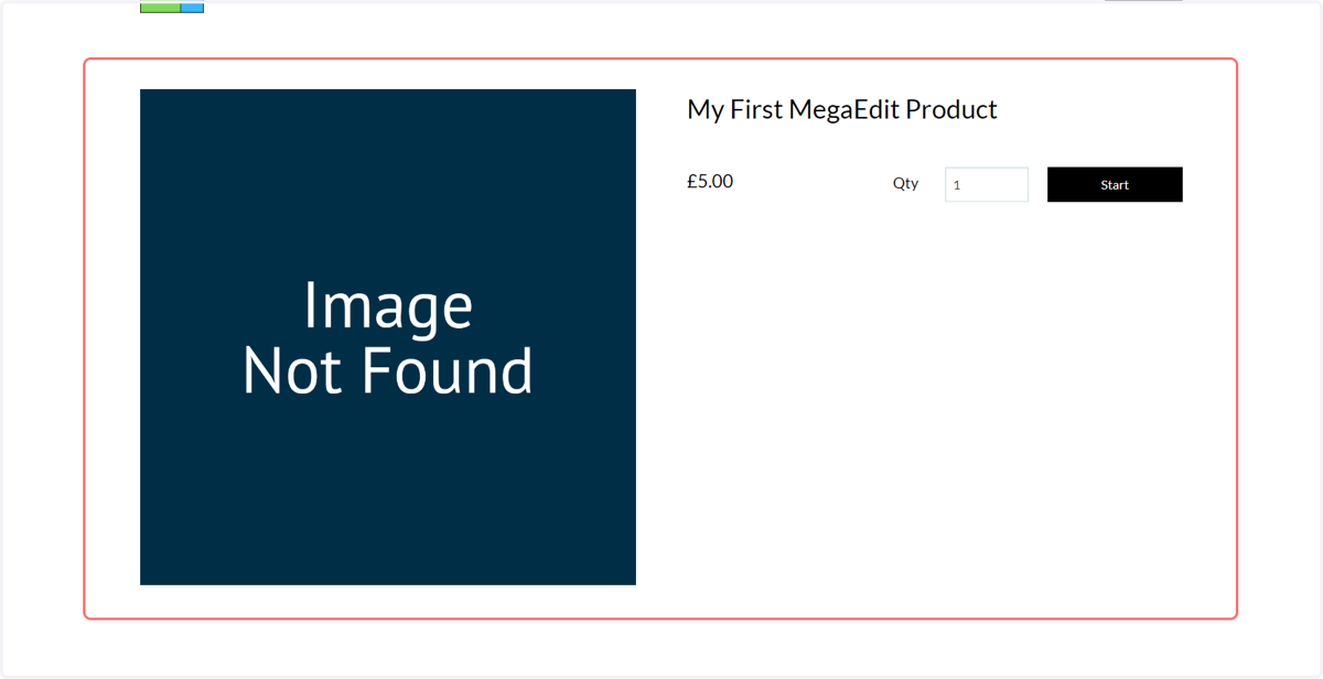 MegaEdit product on the storefront