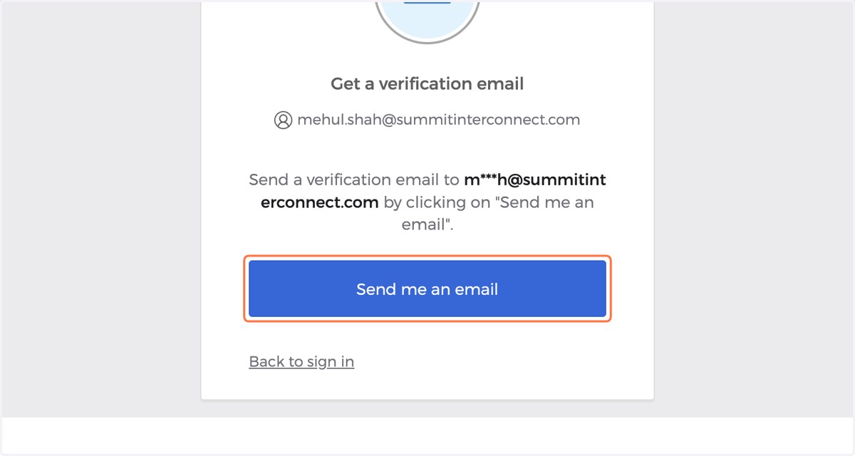 Click on Send me an email