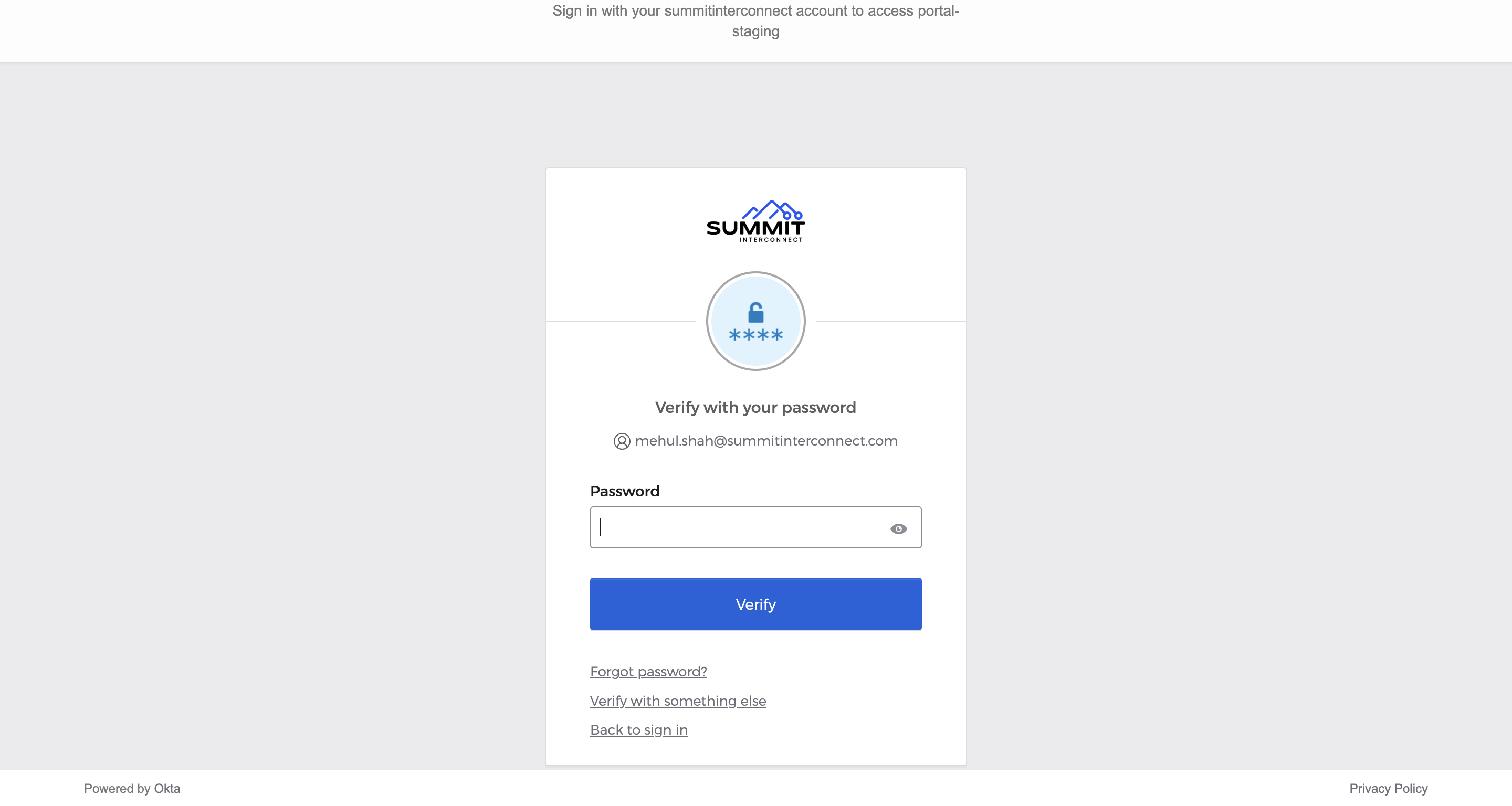 Click on Forgot password?