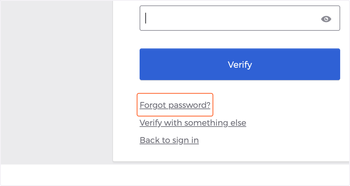 Click on Forgot password?