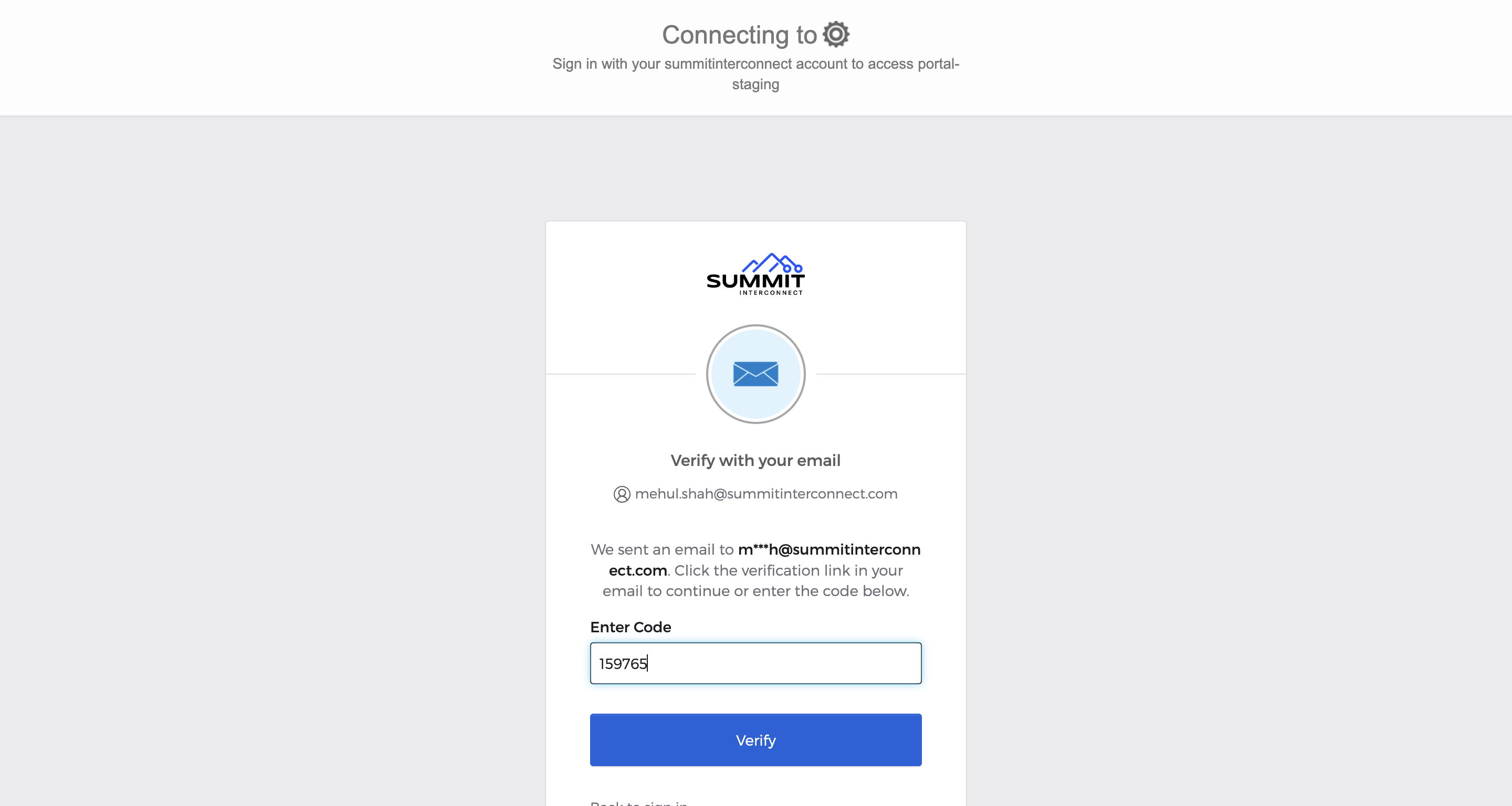 Paste the code from the password reset email